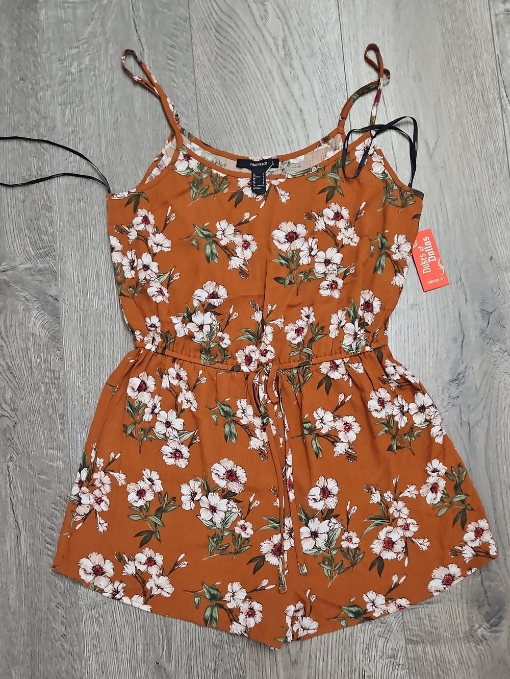 Forever 21 Rust Floral Tie-Waist Cami